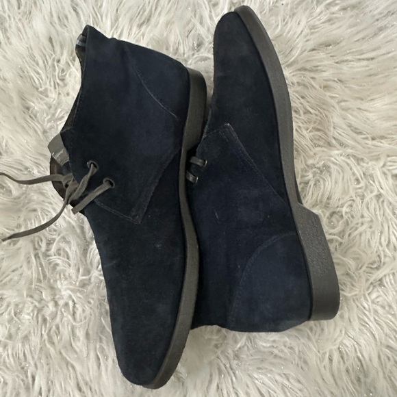 Salvatore Ferragamo Midnight Suede Chukka Boots Sz 8 Salvatore Ferragamo Chukka Boots Mens 11 Navy Blue Suede  main image 4